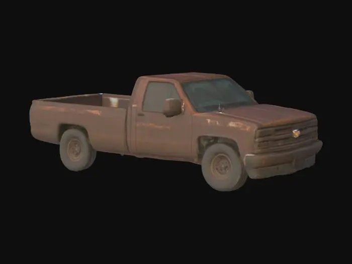 3D model for rusty pickup chevrolet silvirado