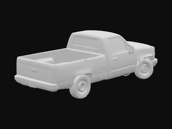 3D model for rusty pickup chevrolet silvirado
