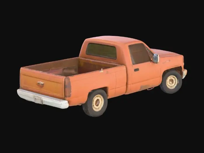 3D model for rusty pickup chevrolet silvirado