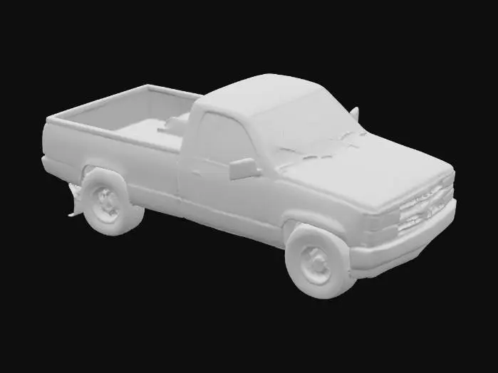 3D model for rusty pickup chevrolet silvirado