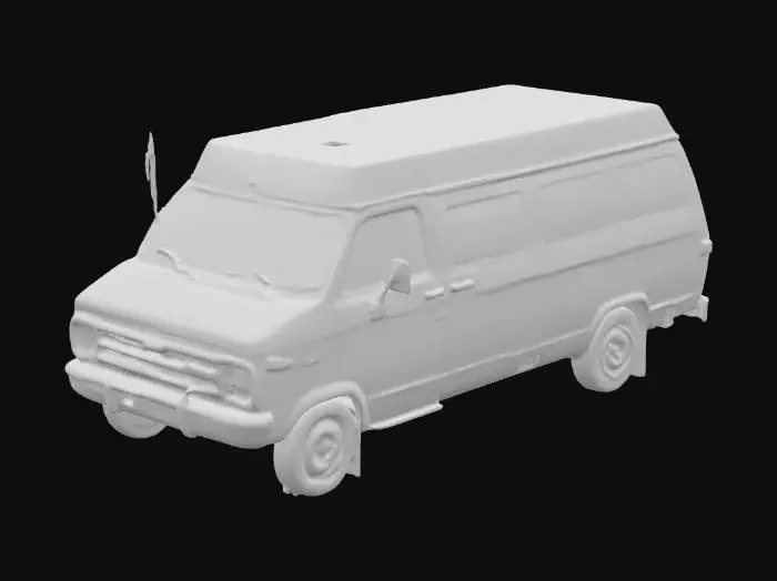 3D model for rusty chevrolet savana