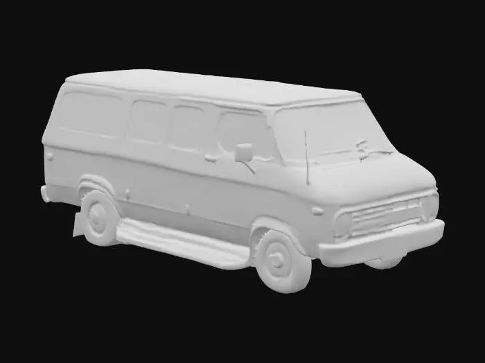 3D model for rusty chevrolet savana
