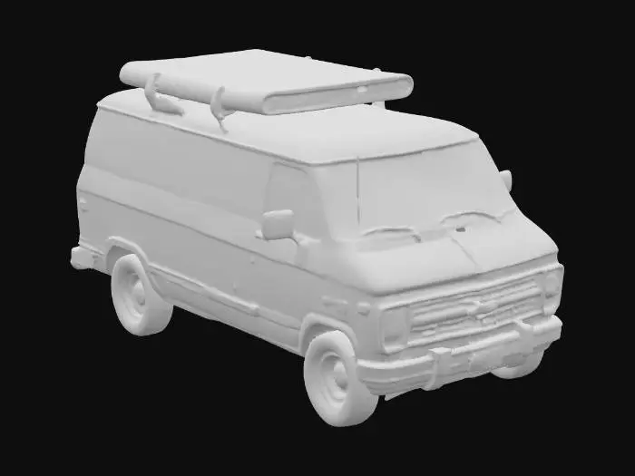 3D model for rusty chevrolet savana