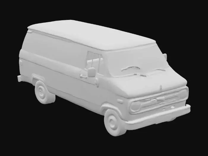 3D model for rusty chevrolet savana