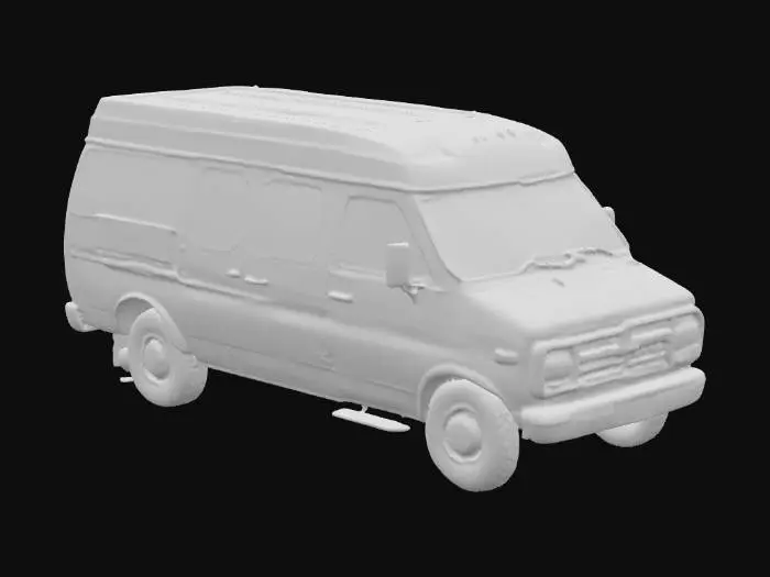 3D model for rusty chevrolet savana