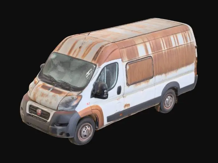 3D model for rusty fiat ducato