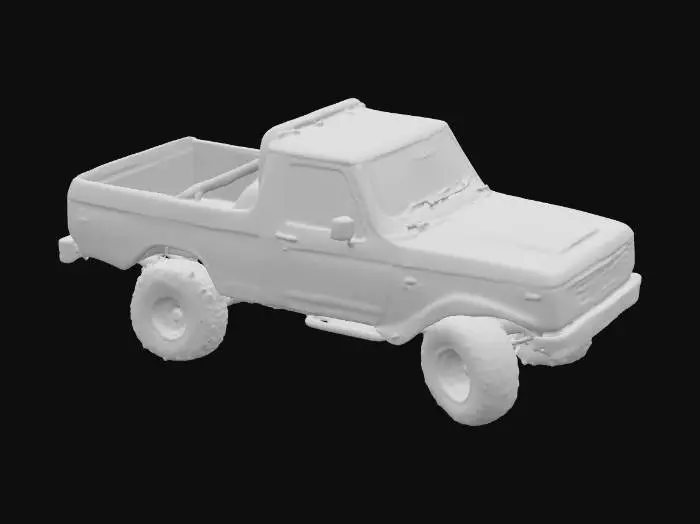 3D model for rusty pickup ford bronco
