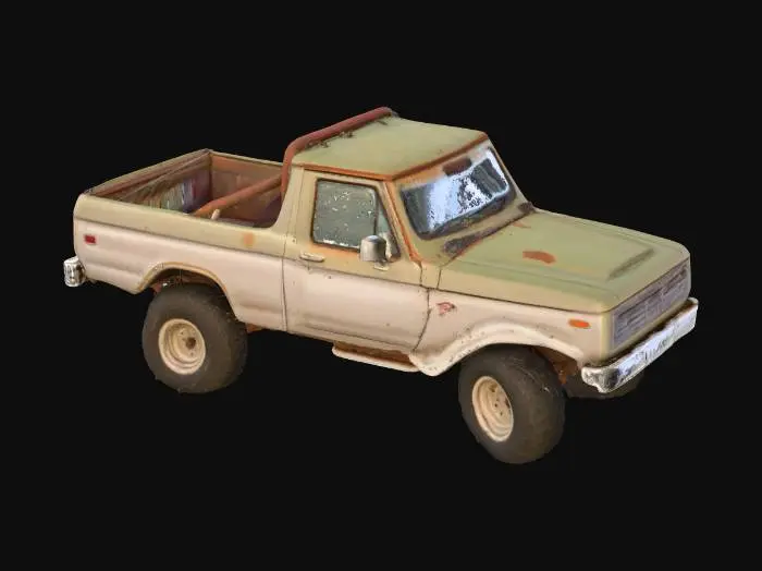 3D model for rusty pickup ford bronco