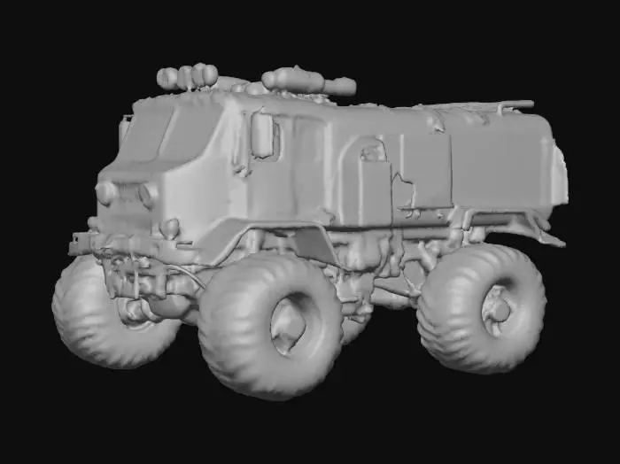 3D model for sci fi rusty lorry 6x6