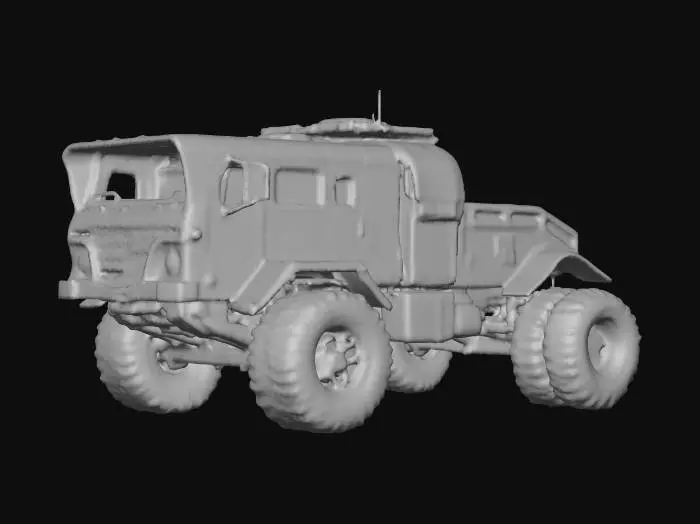 3D model for sci fi rusty lorry 6x6