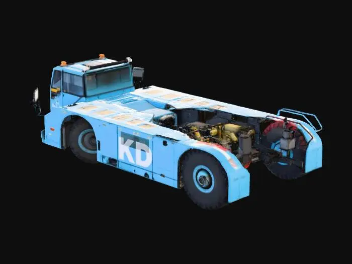 3D model for Blue Airport Tug