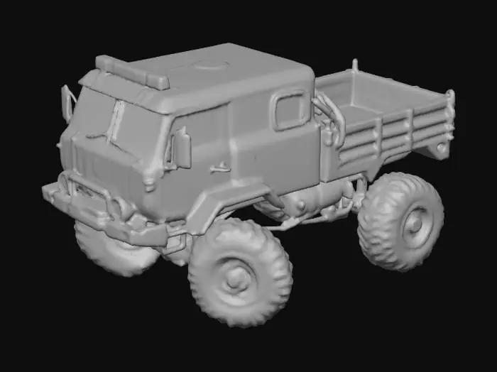 3D model for sci fi rusty truck 6x6