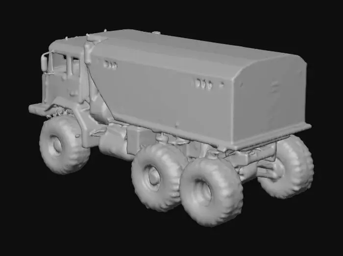 3D model for sci fi rusty lorry 6x6