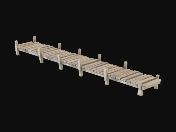 3D model for wooden pier