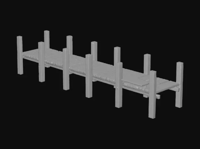 3D model for wooden pier