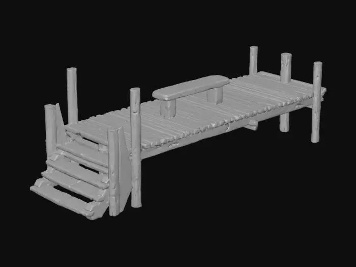 3D model for wooden pier
