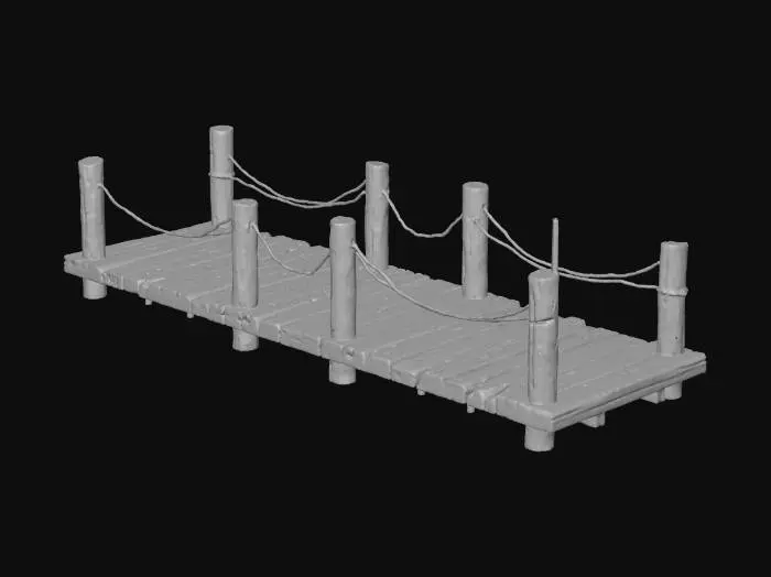 3D model for wooden pier
