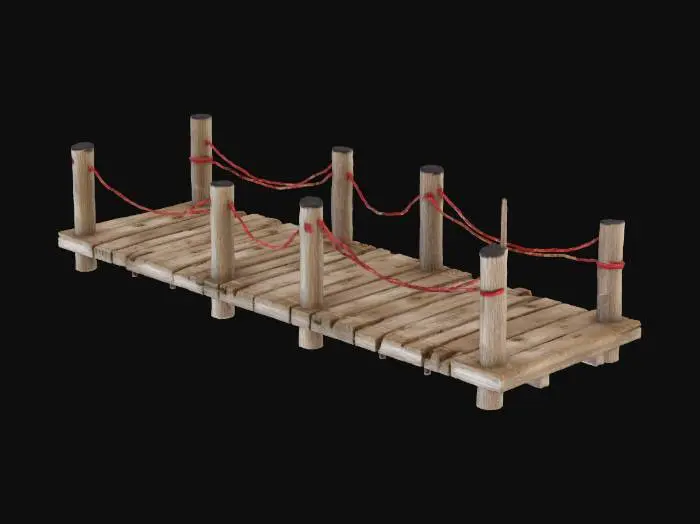 3D model for wooden pier