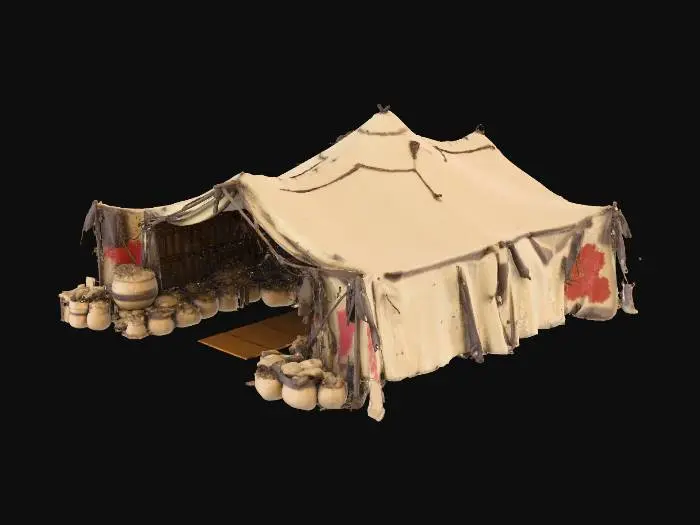 3D model for medieval tent shop
