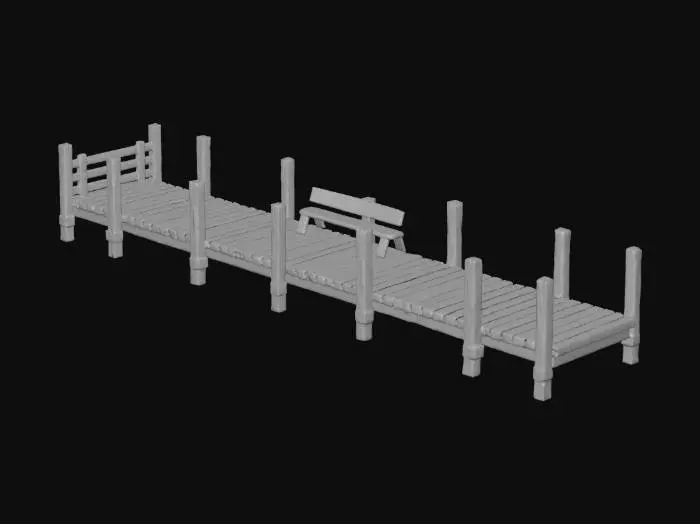 3D model for wooden pier