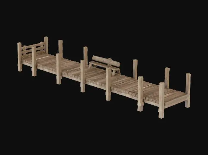 3D model for wooden pier