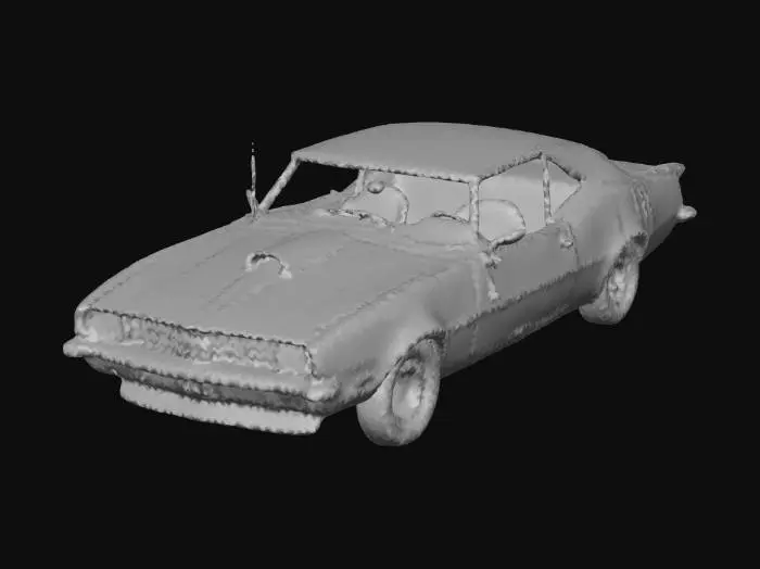 3D model for rusty abandoned damage car