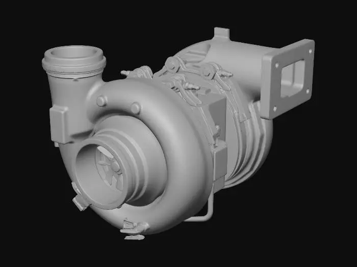 3D model for Turbocharger Render