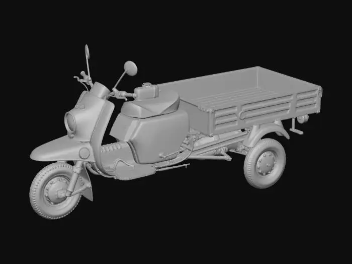 3D model for Red Cargo Scooter