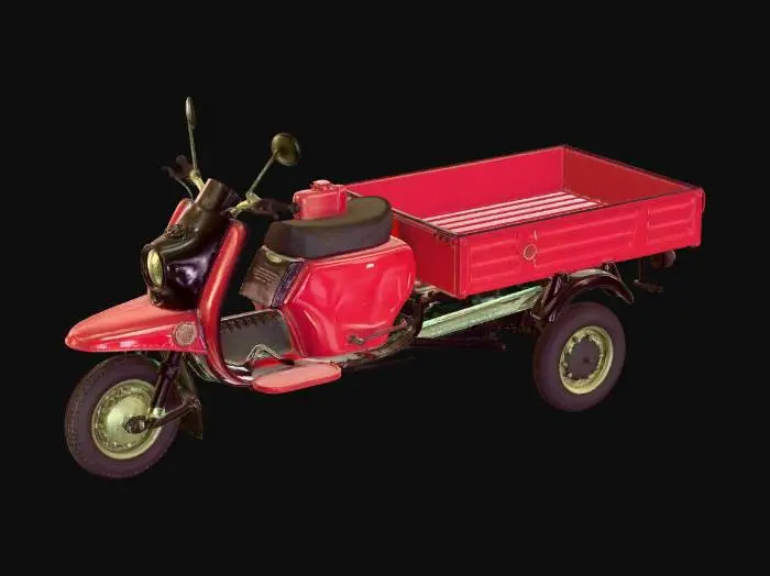 3D model for Red Cargo Scooter