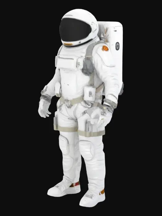 3D model for spacesuit with a jet pack in white color