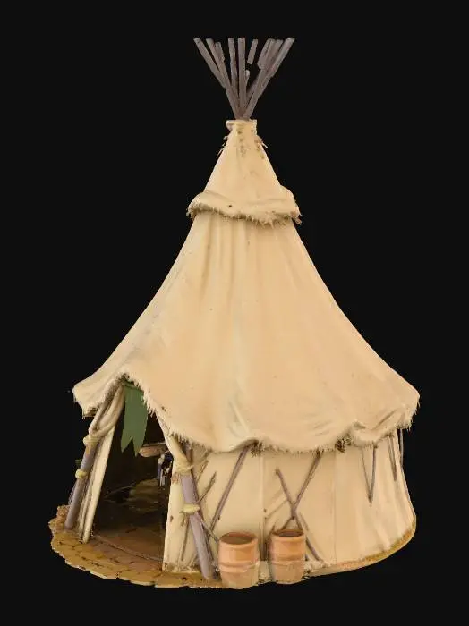 3D model for medieval tent shop