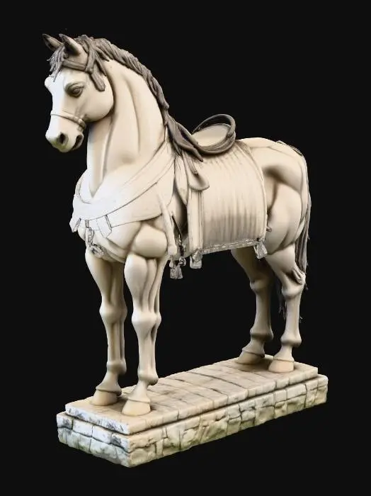 3D model for medieval statue of horse