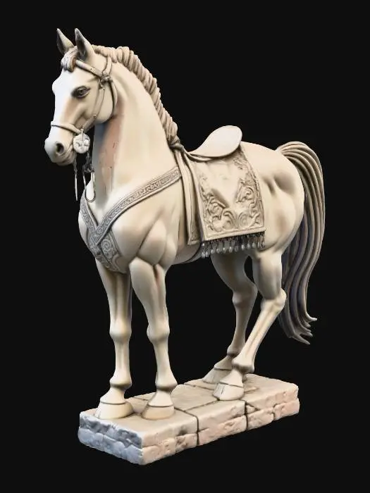3D model for medieval statue of horse