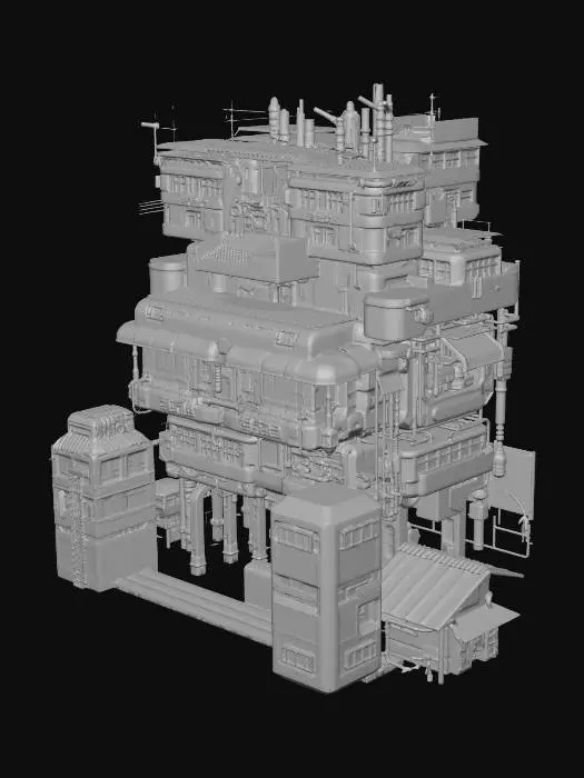 3D model for Futuristic Urban Tower