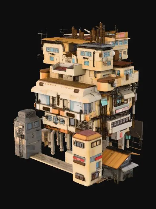 3D model for Futuristic Urban Tower