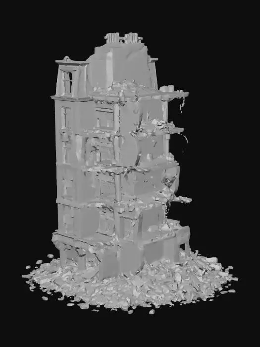 3D model for Ruined High-Rise