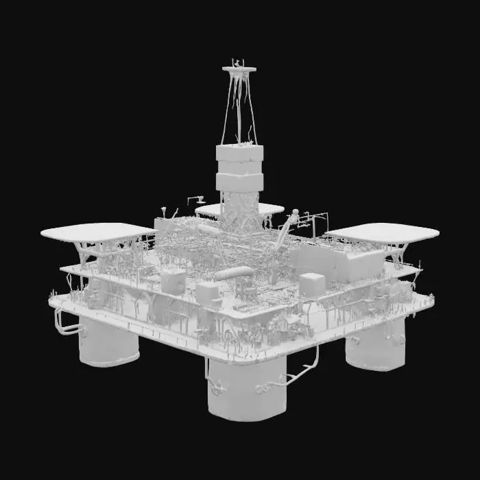 3D model for oil rig platform