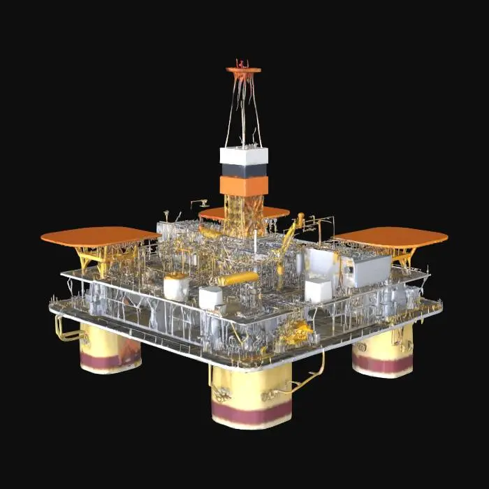3D model for oil rig platform