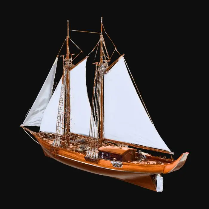 3D model for sailing ship Baltic cutter