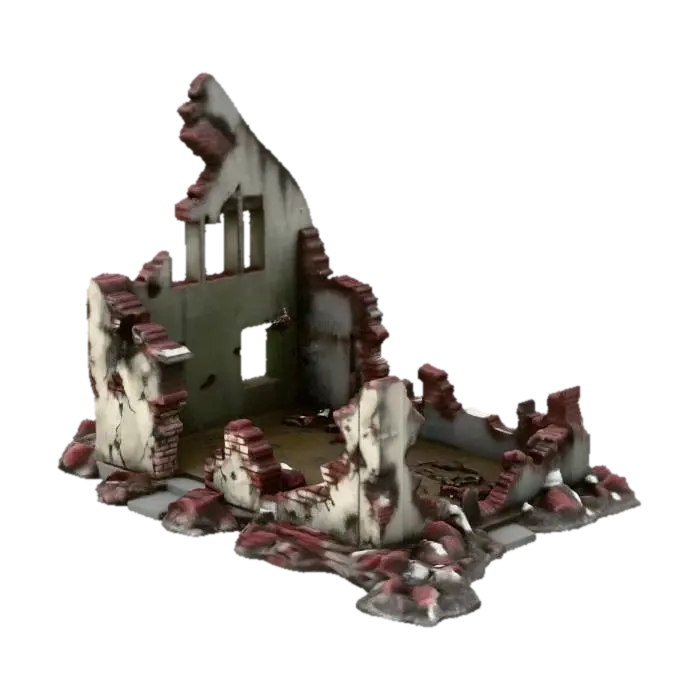 Ruined Brick House - Dusty 3D model, vytvořený pomocí AI