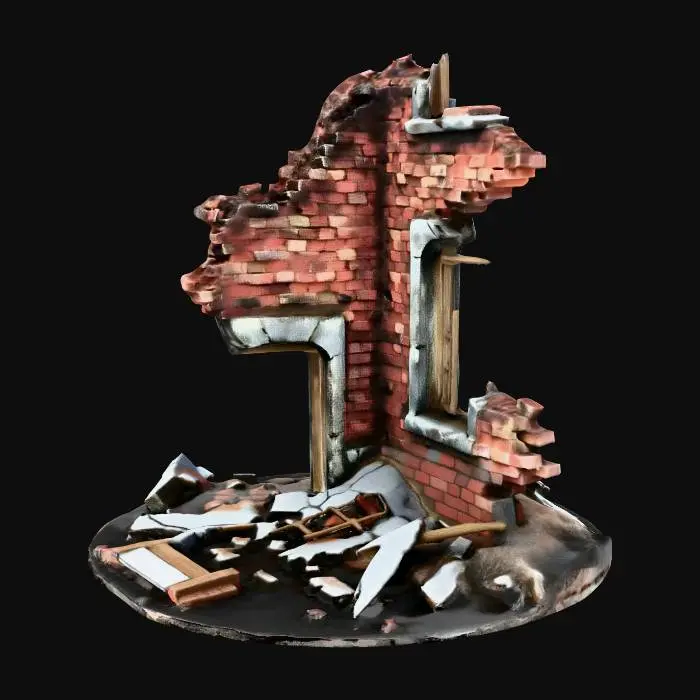3D model for Remnant of a Brick Wall