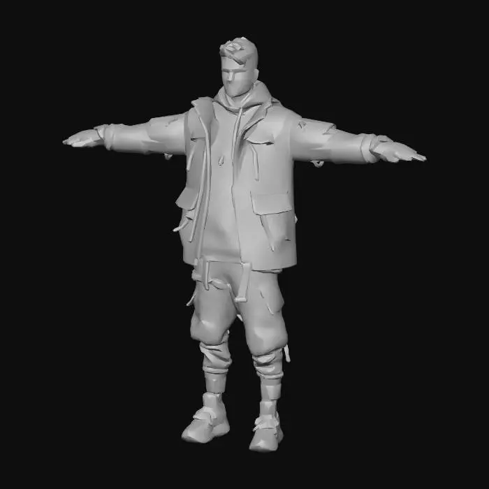 3D model for создать подобного персонажа в позе Т