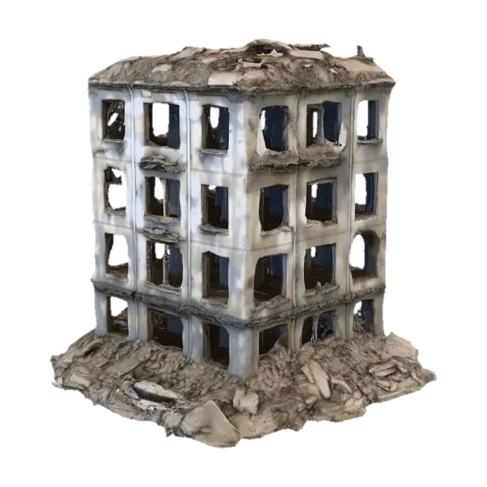 Desolate Remnants - Doom model 3D, wygenerowany przez AI