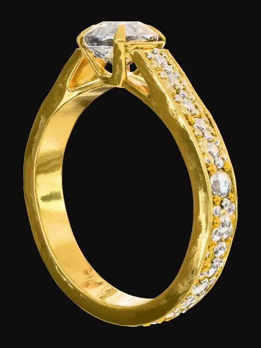 3D model for Golden Elegance Ring
