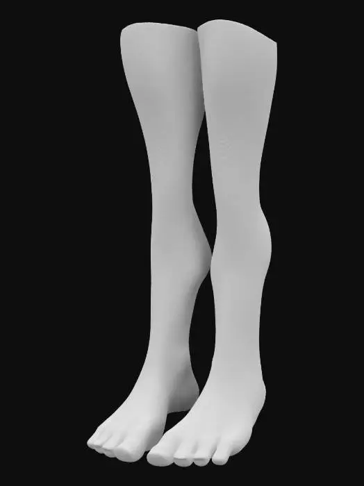 3D model for female feet, basemesh, kitbash