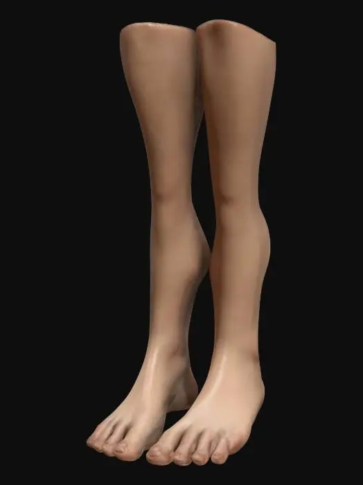 3D model for female feet, basemesh, kitbash