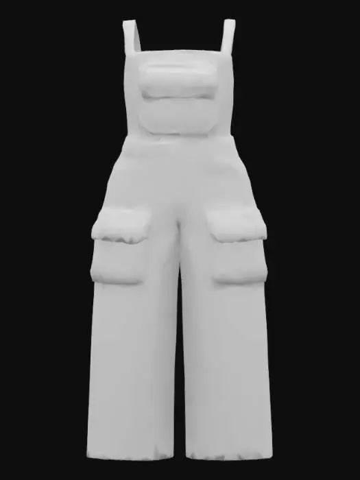 3D model for Yellow Utility Jumpsuit