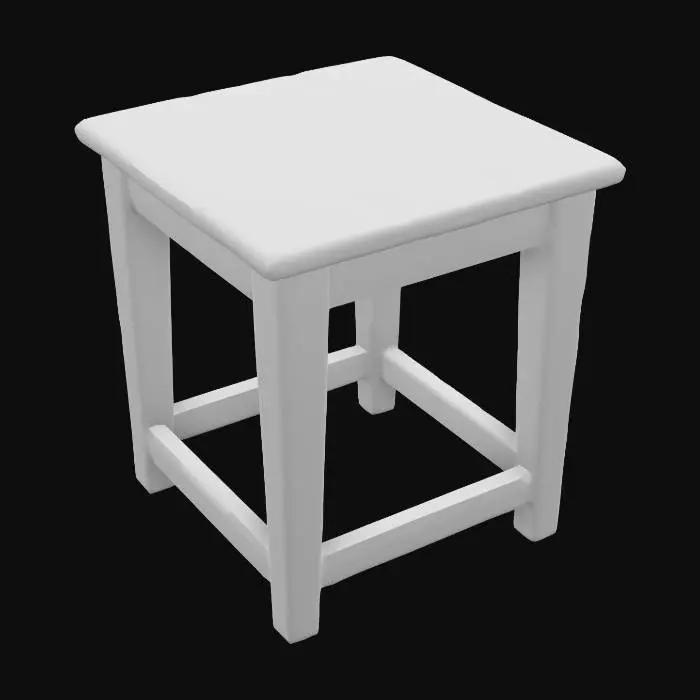 3D model for mediaval rustic wooden cheap stool