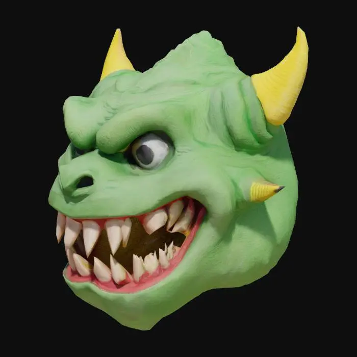 3D model for monster head lamp
