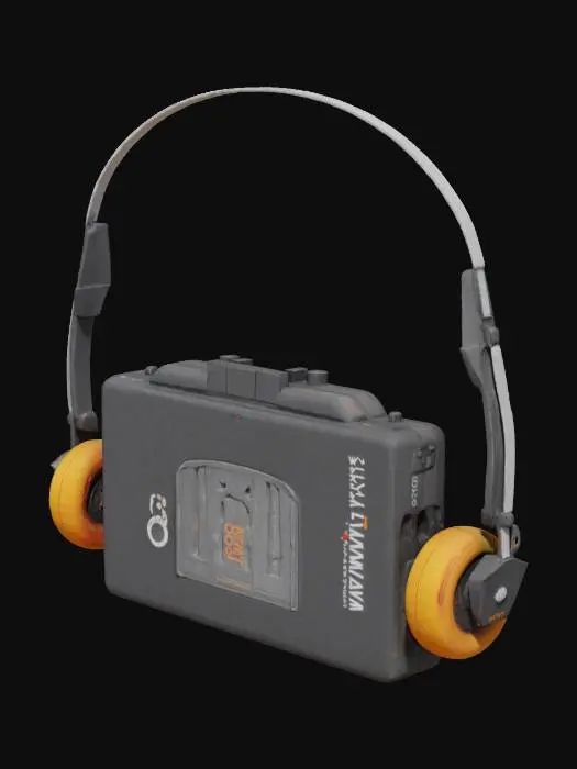 3D model for Retro Walkman with Headphones